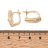 Brass Micro Pave Cubic Zirconia Hoop Earrings KK-CBACA55-08G-3
