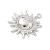 Brass Micro Pave Clear Cubic Zirconia Pendants KK-G548-01A-P-2