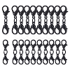 Nbeads 50Pcs 2 Styles Alloy Double Lobster Claw Clasps FIND-NB0004-74-1