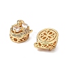 Brass Micro Pave Cubic Zirconia Beads KK-A259-09G-2