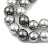 Baking Paint Pearlized Glass Pearl Round Bead Strands PEAR-H019-02C-05-3