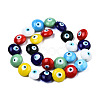 Handmade Evil Eye Lampwork Beads Strands LAMP-N029-009A-2
