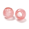 Cherry Quartz Glass European Beads G-R488-01F-3