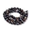Natural Striped Agate/Banded Agate Beads Strands G-S259-04A-6mm-2