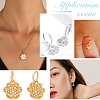 2Pcs 925 Sterling Silver Micro Pave Clear Cubic Zirconia Paw Print Charms STER-PH0004-65-5