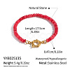 Natural Carnelian Rondelle Beaded Bracelets OA9565-3-1