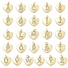 Brass Micro Pave Clear Cubic Zirconia Pendants KK-D229-01G-1