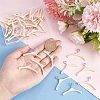 AHADEMAKER 30Pcs Miniature Wood Doll Clothes Hangers DOLL-GA0001-08-3