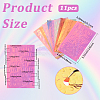 Aurora Laser Glass Paper Nail Art Stickers Decals MRMJ-WH20003-08-2