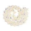 Electroplate Transparent Glass Beads Strands EGLA-N020-03B-2