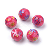 Opaque Printed Acrylic Beads X-MACR-S271-10mm-M-2