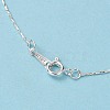 Silver Color Plated Brass Chain Necklaces for Women X-NJEW-D077-S-2