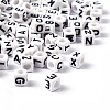 Letter Acrylic European Large Hole Beads OPDL-R050-10mm-2