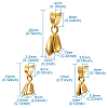 Brass Ice Pick Pinch Bails KK-TA0007-51-8