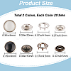 40 Sets 2 Colors Brass Snap Buttons FIND-GF0005-09-2