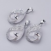 Natural Quartz Crystal Pendants G-E442-04W-1