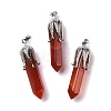 Natural Red Agate Big Pointed Pendants G-E059-03AS-02-1