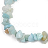 Unisex Chip Natural Flower Amazonite Beaded Stretch Bracelets BJEW-S143-26-3