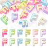 20Pcs UV Plating Transparent Acrylic European Beads OACR-TADJ0001-19F-1