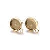 Ion Plating(IP) 304 Stainless Steel Stud Earring Settings STAS-H467-08G-14mm-2