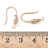 Leaf Rack Plating Brass Micro Pave Cubic Zirconia Earring Hooks KK-D083-09G-1-3