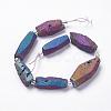 Electroplated Natural Quartz Crystal Beads Strands G-K174-03H-2