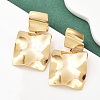 304 Stainless Steel Square Dangle Stud Earrings EJEW-K268-79A-G-1