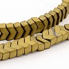 Frosted Electroplate Non-magnetic Synthetic Hematite Bead Strands G-J286-04B-1