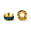 Brass Rhinestone Spacer Beads RB-A020-9mm-G-2