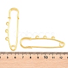 Iron Safety Pins Brooch Findings IFIN-Z005-02G-02-3