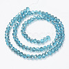 Electroplate Transparent Glass Beads Strands EGLA-A034-T4mm-E11-2