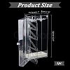 Rectangle Plastic Jewelry Organizer Storage Box with 24 Hooks OBOX-WH0001-06-2