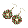 Christmas Glass Dangle Earrings EJEW-MZ00829-4