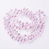 Transparent Glass Beads Strands X-GLAA-T006-14G-2