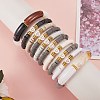 10Pcs 10 Style Handmade Polymer Clay Heishi Beaded Stretch Bracelets Set with Heart BJEW-SW00036-05-3
