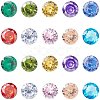 50Pcs 10 Colors Cubic Zirconia Pointed Back Cabochons ZIRC-CJ0001-25-5