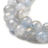 Baking Paint Crackle Glass Bead Strands X1-DGLA-R053-03C-3