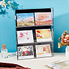 3-Tier Rectangle Wall Mounted Acrylic Baseball Card Display Cases with Magnetic Lid ODIS-WH0331-19B-2