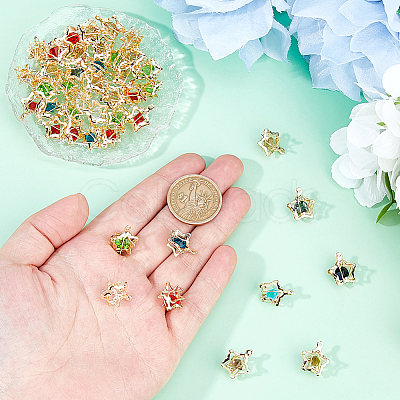 100Pcs Rack Plating Eco-Friendly Iron Pendants IFIN-DC0001-09-1