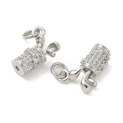 Brass Micro Pave Cubic Zirconia Pendants KK-Z120-29P-1