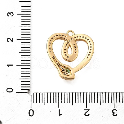 Brass Micro Pave Cubic Zirconia Pendants X1-KK-B147-06C-G-1