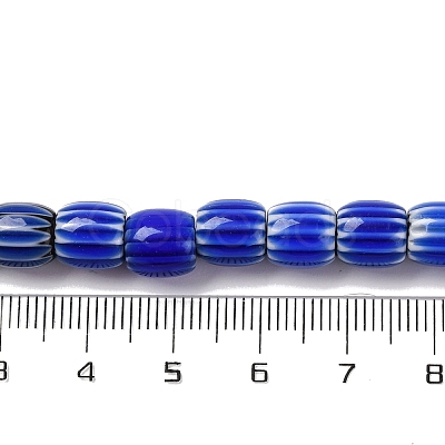 Handmade Lampwork Chevron Beads Strands LAMP-K041-01B-27-1