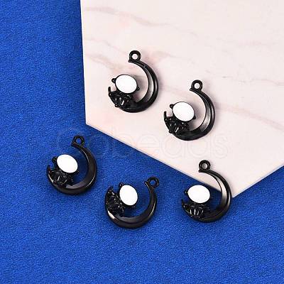 Baking Paint Alloy Pendants X-PALLOY-R136-04A-1
