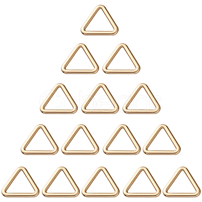 20Pcs Triangle Alloy Linking Rings FIND-CY0001-17G-1