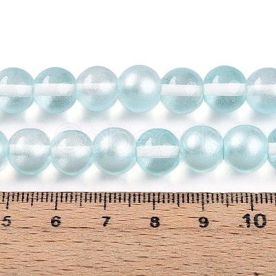 Baking Paint Transparent Glass Beads X1-DGLA-N011-10mm-05-1