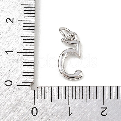 Brass Micro Pave Clear Cubic Zirconia Charms KK-P339-27P-05-1
