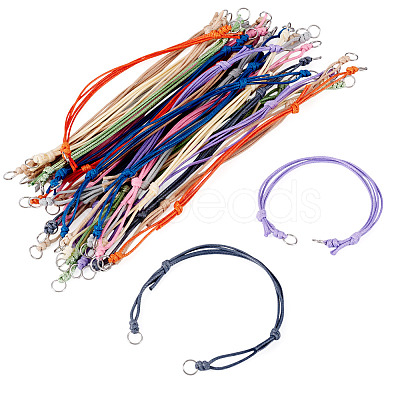 10Pcs Waxed Polyester Cord Bracelets Making AJEW-TAC00108-1