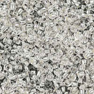 8/0 Transparent Glass Round Seed Beads SEED-J010-F8-21-1