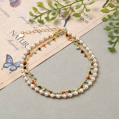 Multi-Strand Anklets AJEW-AN00329-01-1