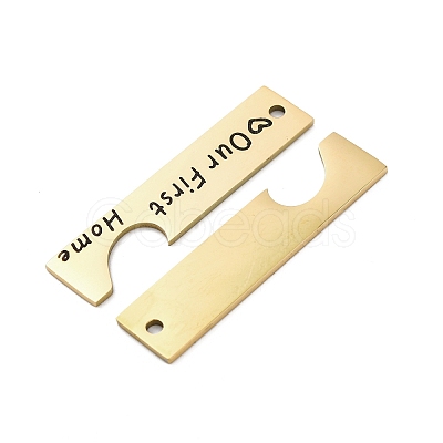 201 Stainless Steel Big Pendants STAS-R002-21G-02-1